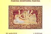 Pascha Hospodňa Pascha 2018